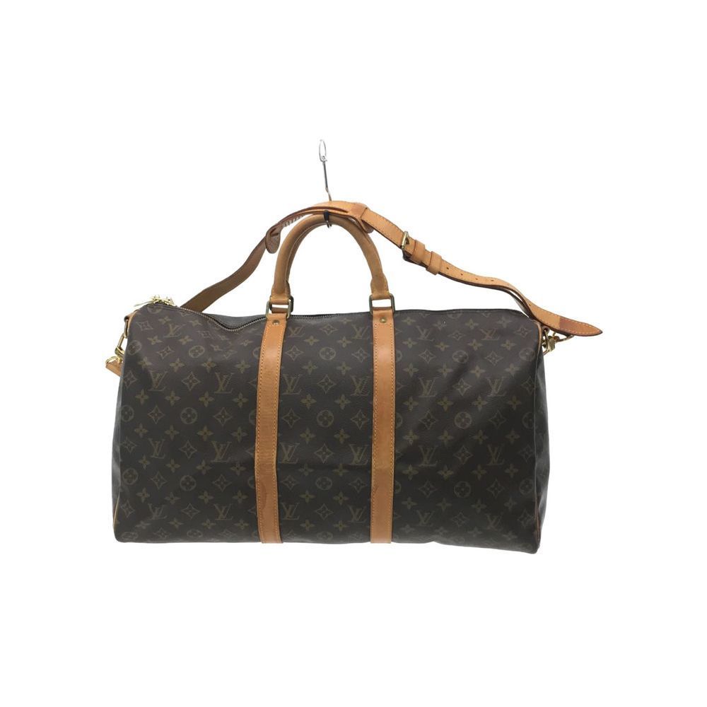 LOUIS VUITTON Keepall Bandouliere Monogram PVC Brown Bag